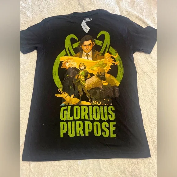 Marvel Studio Loki Glorious Purpose Loki Series Unisex Black T-Shirt Medium S-M - Picture 1 of 5